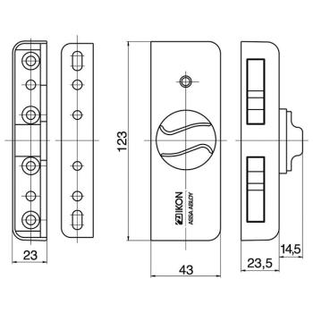 Preview: Fenster- und Balkontürensicherung IKON Kralltec 9M04 ohne Zylinder